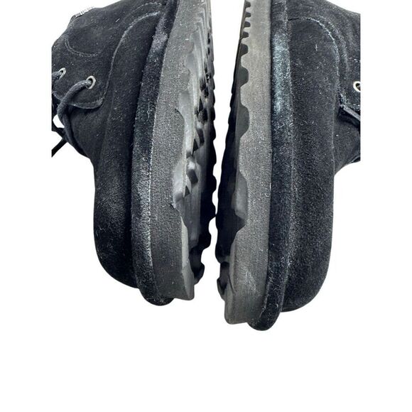 Bearpaw skye black suede lace up wide width chukka boots size 7 - Picture 4 of 13